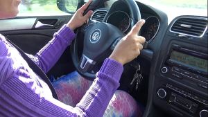 Turkish muslim wife is disturbed when her kinky husband shows his big cock to her in the car