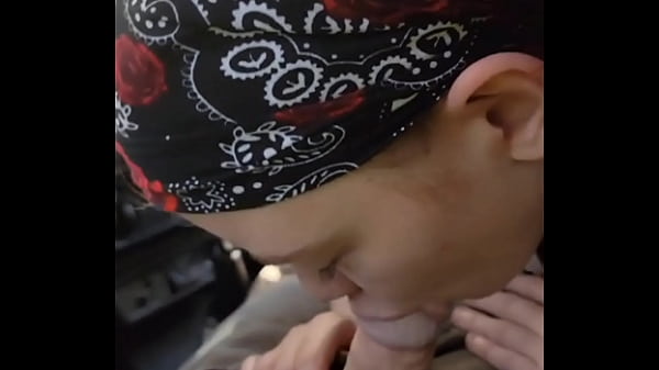 Cute babe sucks cock in car, end with cum in mouth in the house