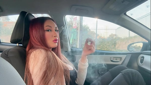 Italian Long Hair Milf Smoke Fetish Session Sexy smoking