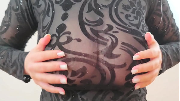 Wearing a sweatshirt that reveals large breasts and nipples – DepravedMinx