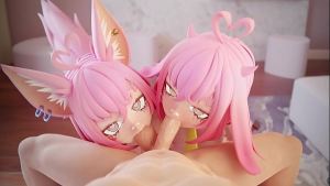 Two Slutty Anime Girls Suck Your Cock