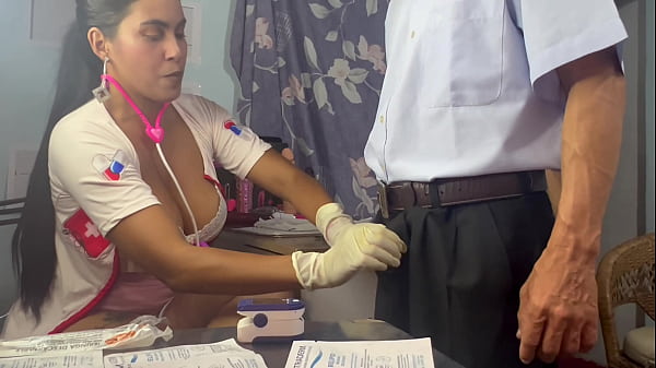 doctor threesome, she takes out the semen from her patient’s stepbrother and masturbates her cute hot and slutty busty and big ass patient