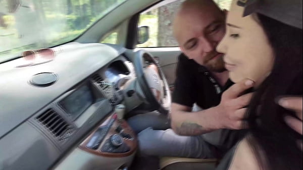 real couple fucks in a public parked car