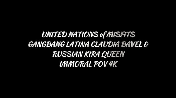 UNITED NATIONS of MISFITS GANGBANG LATINA CLAUDIA BAVEL & RUSSIAN KIRA QUEEN – IMMORAL POV 4K