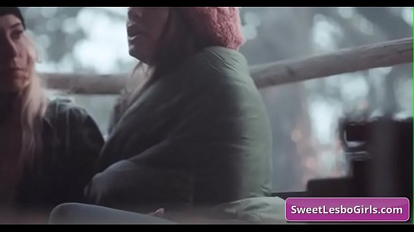 Sexy lesbian hot babes Alexis Fawx, Cecilia Lion make out in a cabin in the woods