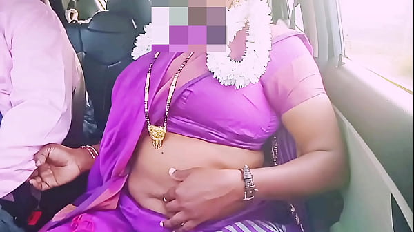 Indian beautiful saree housewife with car driver hot romance Telugu dirty talks.