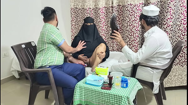 Muslim women fucked by the doctor in front of her husband because she could not get pregnant (Threesome Sex) Part -2