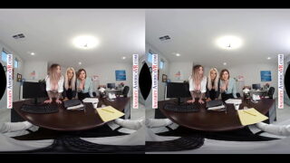 Your dillydallying in the office when your sexy, busty coworkers Bridgette B., Karma Rx, and Krissy Lynn storm in for your hard cock