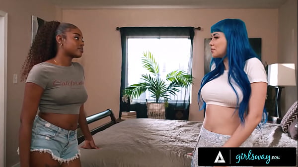 GIRLSWAY – Naughty Destiny Mira Teaches Her Curious New Roommate Jewelz Blu How To Squirt