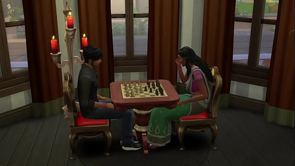 Shila bhabhi in red bra with Birju bhaiya