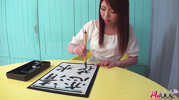 Japanese horny girl Renka Shimizu writes and teases her wet pussy,uncensored.