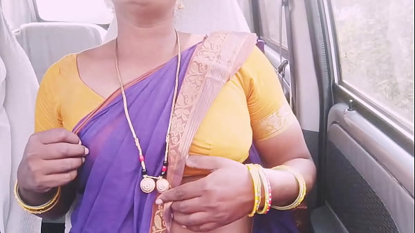 Indian maid car sex Telugu dirty talks.
