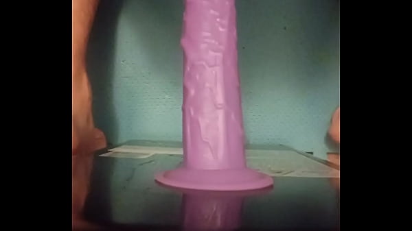 Tight hole devours a thick purple beast. hungry for every inch. care to see more?