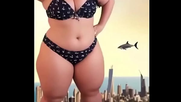 Whoops, I accidentally launched a school of sharks into the sky while stomping through town as your favorite curvy giante …