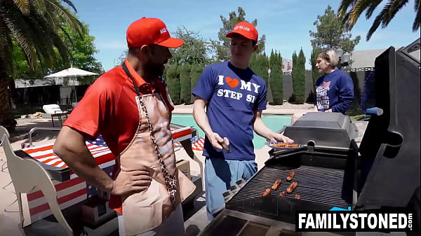 Penelope Kay with a spectacular fireworks cum show on her face courtesy of her stepdad Will Pounder and stepbro Josh Rivers