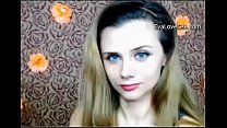 Beautiful girl dancing striptease on web camera