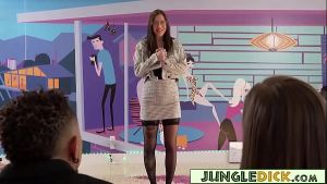 Redhead Sales Queen Takes Multiple BBCs in Corporate Gangbang Bash