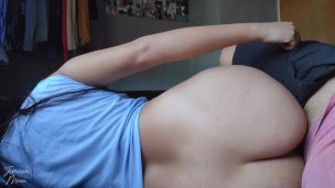 MY STEP-SISTER’S whore gets very horny when I fuck her from the sideway