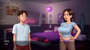 Summertime Saga By DarkCookie – Caught His Big Natural Boobs Stepsis Jenny Playing With Her Huge Boobs With Another Girl