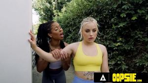 OOPSIE – Hot Kira Noir’s Bestie Gets Aroused While Seeing Hot Woman Walking Her Husband With A Leash