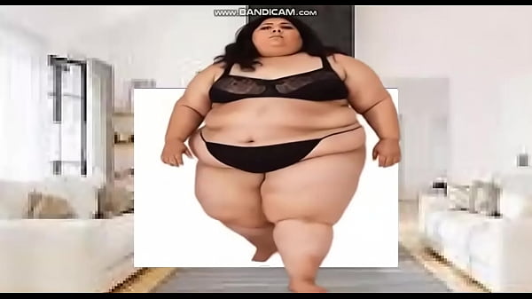 Short 350# SSBBW Latina jogs, does sit-ups and star jumps on the beach (Solo, AI-Generated, DetFeat7)