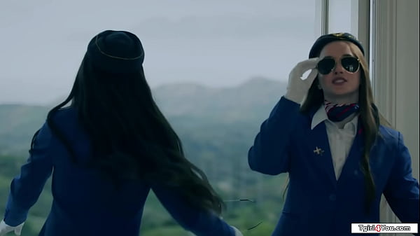 Shemale Zariah Aura fucks colleague Hazel Moores hairy pussy