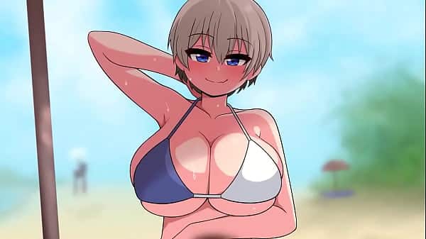 Hana Uzaki fue follada en la playa.