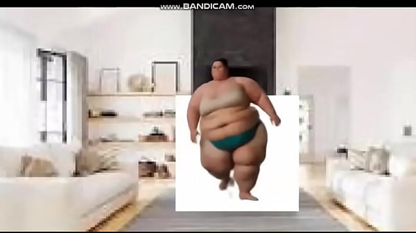 HUGE 375 lb. Latina Pear is too fat to do push-ups but can do star jumps and sit-ups (AI-generated, Solo, CB4)