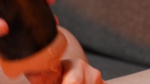 FLESHLIGHT MASTURBATING – HOT YOUNG STUD WITH BIG DICK MASTURBATES WITH MIA MALKOVA TOY