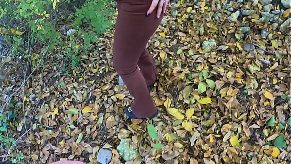 Risky Outdoor Blowjob by the Lake Red Shiny Downjacket Fetish 316