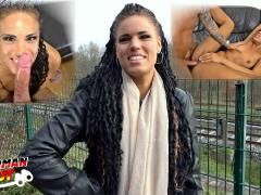 Schwarzhaariges Lockengirl Christy Ley  beim deutschen Casting gebumst