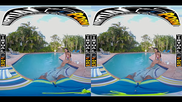 VIRTUAL PORN – Freya Kennedy Strips By The Pool, Sucks Your Cock, And Gets Fucked Hard Until You Cum On Her Face