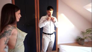 DOUBLE CREAMPIE THREESOME FUCK FOR BIG NATURAL BOOBS HOT GIRL