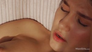 WOWGIRLS Very hot girl Ellie Luna taking off her lingerie and masturbating