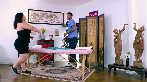 Juicy BBW Karla Lane Takes a Ride on Masseur’s Black Cock JM1330