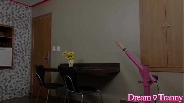 Trans Babe Sabrina Petruthelly Has Her Ass Drilled by The Machine