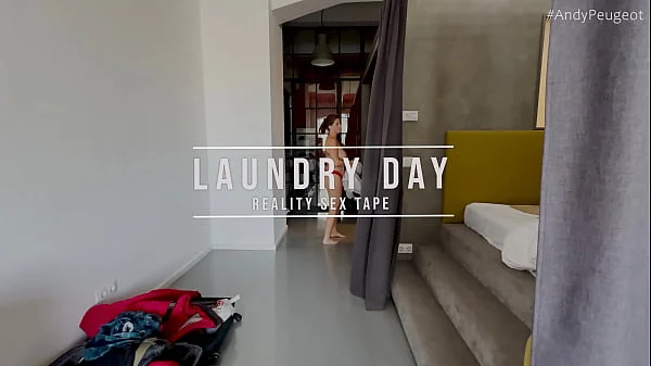 Big Tits MILF Lady Lyne Stuck In The Washing Machine Gets A Creampie And POV Facial Cumshot