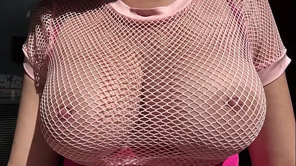 Italian big tits bouncing outdoor tits fetish slow mo close up session