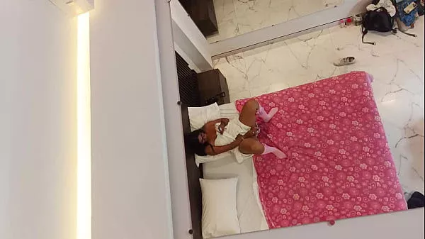 Big-bootied stepdaughter finds her beautiful big-breasted stepmother masturbating and joins in, and they have lesbian sex.