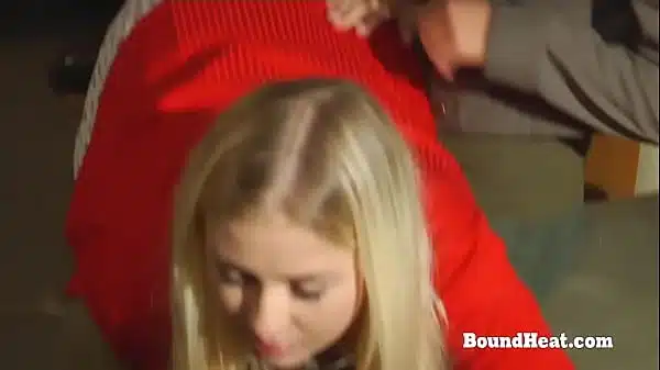 Big Ass Blonde Lesbian Slave Fingered From Behind
