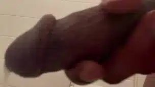 Big Black Cock Closeup Cumshot