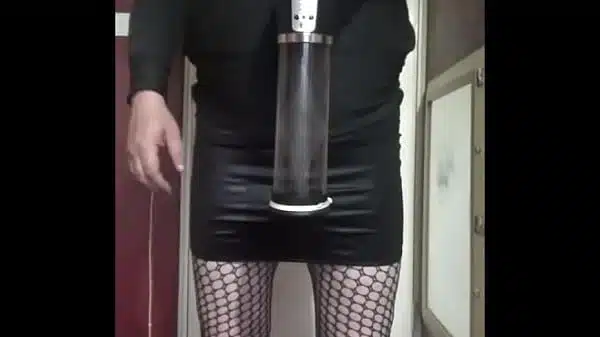 bisexual crossdresser uses a pump to make him bigger part 1