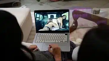 Caught Watching Our Own Sextape – THREESOME CUMSWAP