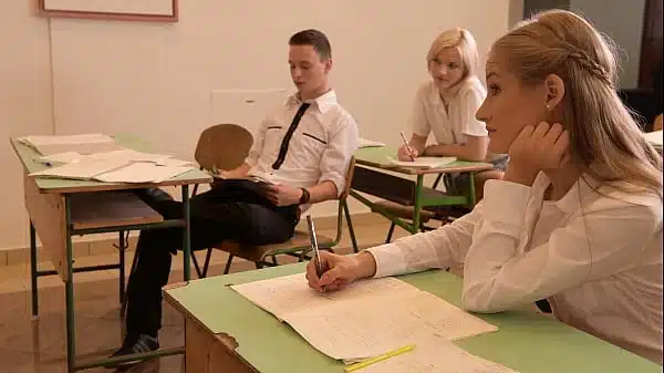 College Slut Tiffany Tatum & Friends get caught during intense Classroom Orgy (Promo)