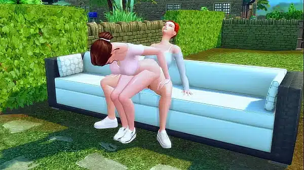 futanari mistress fed sperm to her sister after training in the gym sims me hentai sfm