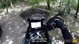 HUNT4K. A bike ride ended up as a perfect outdoor deepthroat and sex