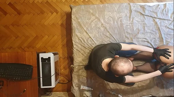 Man opens a girl’s anal hole