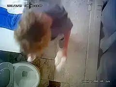 Milf bathroom unaware