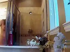 My chubby maternal takes a nice shower