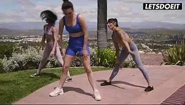 Naked Yoga Leads to a Steamy Lesbian Threesome – A GIRL KNOWS